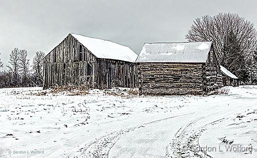 Old & Older Barns In Winter_P1230783-5.jpg - Photographed near Smiths Falls, Ontario, Canada.